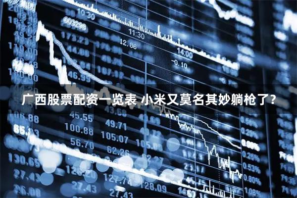广西股票配资一览表 小米又莫名其妙躺枪了？